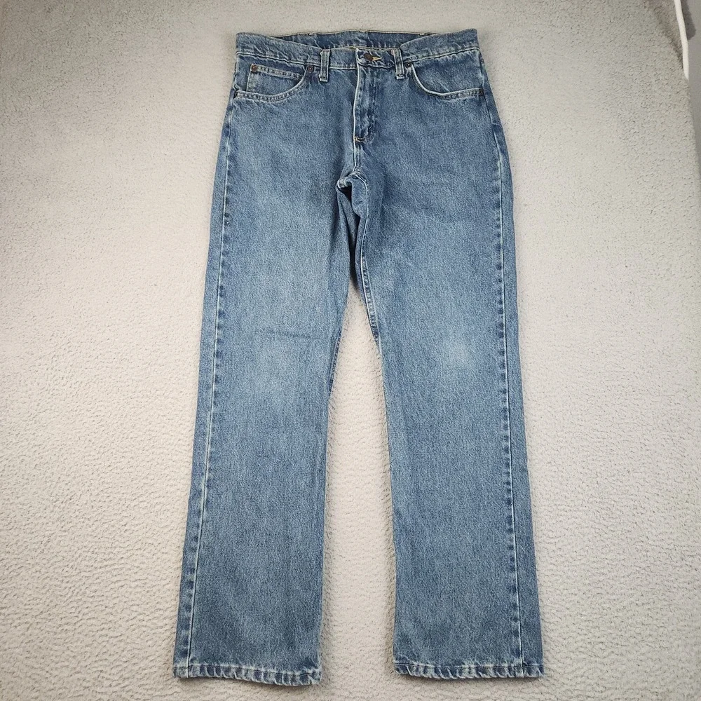 Magellan Jeans Mens 34x32 Straight Leg Cotton Regular Fit 5 Pocket Workwear Pant